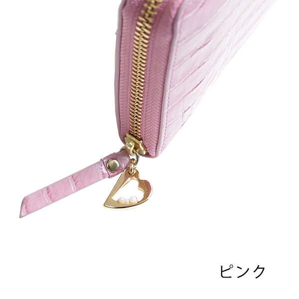 財布 レディース ラウンド長財布 マゼンダ