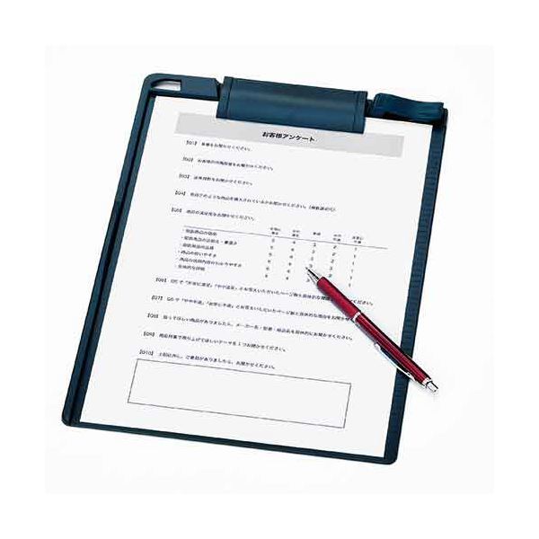 （まとめ）TANOSEE クリップボード A4ヨコ ブルー 1枚[x30セット]