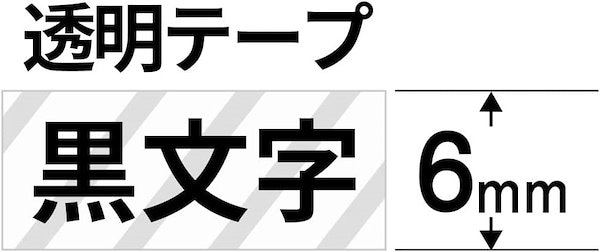 テプラ KINGJIM キングジム 防水 互換ラベルテープ 12mm ぶ厚く 白黒4個