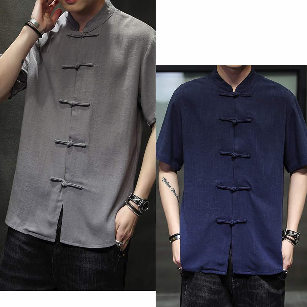 シャツ メンズ 半袖リネンシャツ おもしろ ビジネス 派手 薄手 インナー 肌着 七分袖 ノーカラー 襟付き 大きいサイズ 黒 ドルマン ゴルフ おしゃれ ロング 半袖 夏 ネルシャツ コーデ カジュ