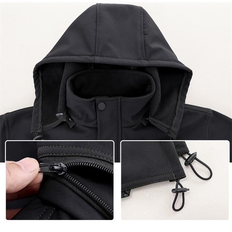 作業着 メンズ ジャージ セットアップ 上下セット マウンテンパーカー 冷え対策 ウエストゴム ベルト使用可能 裏起毛 暖かい 登山 アウトドア