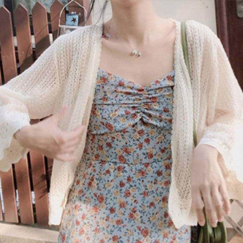 カーディガン ニットカーディガンフレアスリーブゆったり日よけカットソー透かしストールショート丈薄手 紫外線対策トップス夏 カーディガン ニットカーディガンフレアスリーブゆったり日よけカットソー透かしストールショート丈薄手 紫外線対策トップス夏