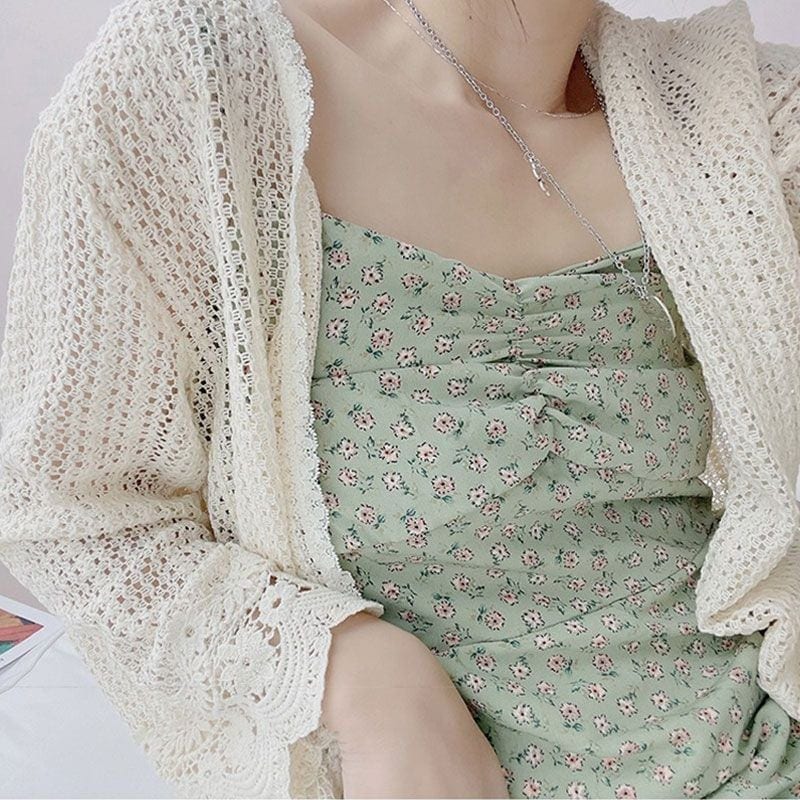 カーディガン ニットカーディガンフレアスリーブゆったり日よけカットソー透かしストールショート丈薄手 紫外線対策トップス夏 カーディガン ニットカーディガンフレアスリーブゆったり日よけカットソー透かしストールショート丈薄手 紫外線対策トップス夏