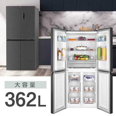 家電 キッチン家電 冷蔵庫 MAXZEN 冷蔵庫 一人暮らし 二人暮らし 362L 観音開き 2段式 大