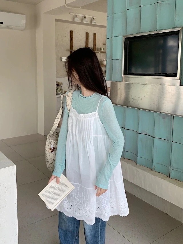 キャミワンピース 膝丈 ジャンパースカート ジャンスカ ノースリーブ キャミソール Aライン レース 透かし彫り 白 ホワイト 春 韓国ファッション レディース おしゃれ かわいい ガーリ ワンピース キャミワンピース 膝丈 ジャンパースカート ジャンスカ ノースリーブ キャミソール Aライン レース 透かし彫り 白 ホワイト 春 韓国ファッション レディース おしゃれ かわいい ガーリ ワンピース