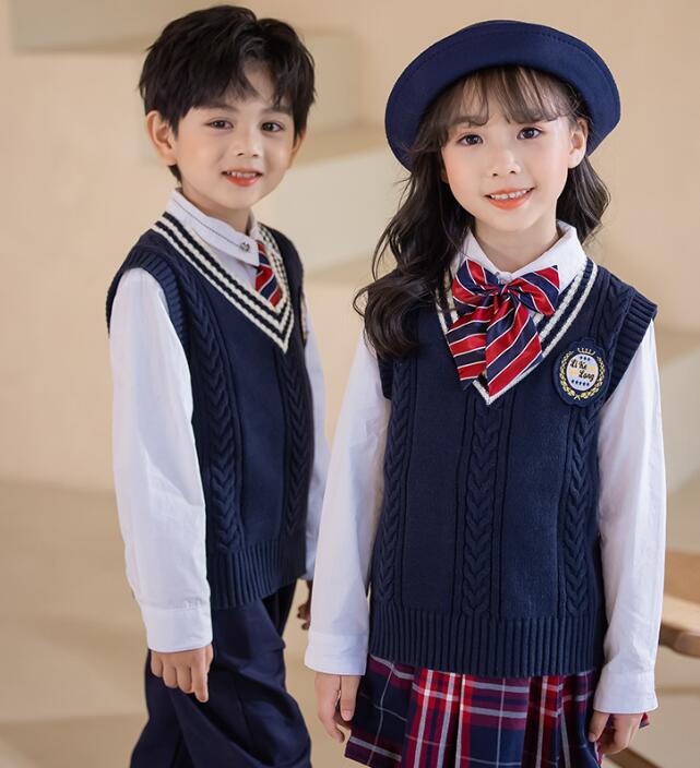 キッズ学園制服 子供イギリス風4点セットアップ ニットベスト キッズダンス衣装 女の子 男の子 小学生 ベスト+パンツ+シャツ+ネクタイ/リボン4点セット秋冬幼稚園制服 団体服 チェック柄 フォーマル キッズ学園制服 子供イギリス風4点セットアップ ニットベスト キッズダンス衣装 女の子 男の子 小学生 ベスト+パンツ+シャツ+ネクタイ/リボン4点セット秋冬幼稚園制服 団体服 チェック柄 フォーマル