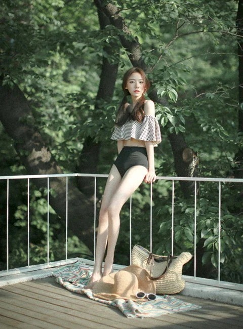 水着 レディース ビキニ タンキニ 体型カバー オフショルダー ビスチェ 大きいサイズ 小胸 フリル 黒 ハイウエスト 袖あり 韓国 ママ 水着 可愛い リゾート ビーチ 露出控えめ 20代 30代