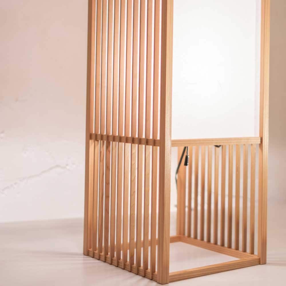 和風スタンドライト　調（M） shirabe　行灯　高さ60cm　杉材と強化和紙の照明器具　LED電球対応　日本製インテリアライト　和の優しい灯り