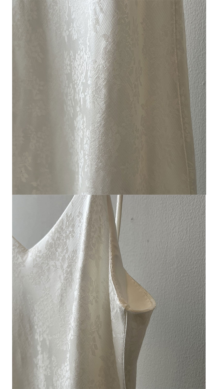 キャミワンピ レディース 上品 サテンワンピース キャミソールワンピース インナーワンピース V