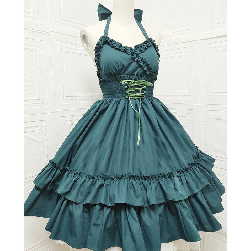 クラシックエレガントサスペンダースカート ロリータドレス ロリータレトロスカート サスペンダースカート