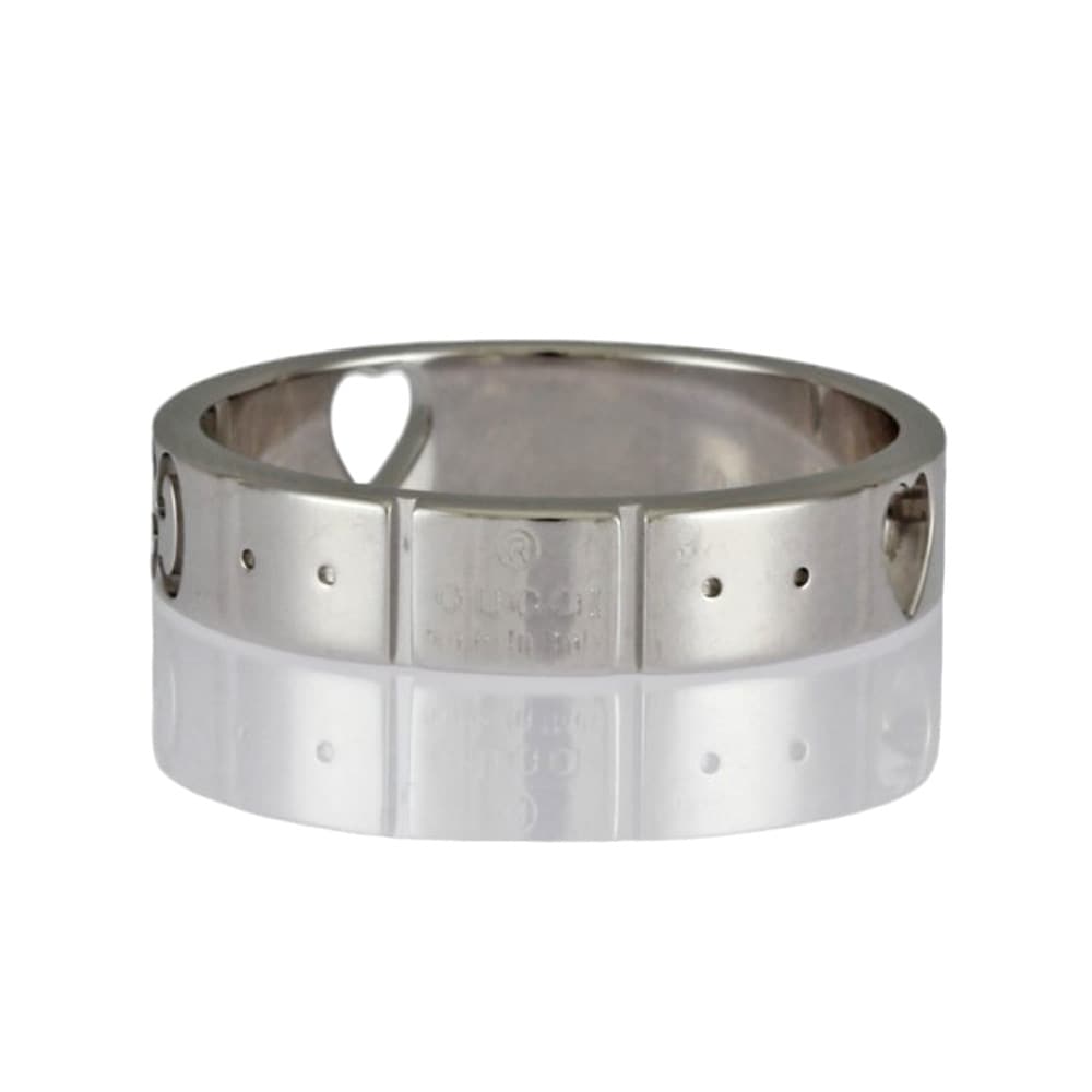 グッチ アモール アイコン リング 指輪 8.5号 18金 K18ホワイトゴールド GUCCI 中古 美品 グッチ アモール アイコン リング 指輪 8.5号 18金 K18ホワイトゴールド GUCCI 中古 美品