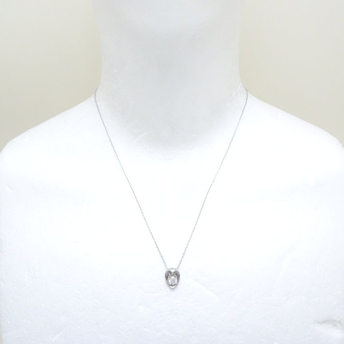 ダイヤモンド ネックレス 一粒ダイヤモンド0.304ct スウィング Pt900プラチナxPt850プラチナ /290968【中古】