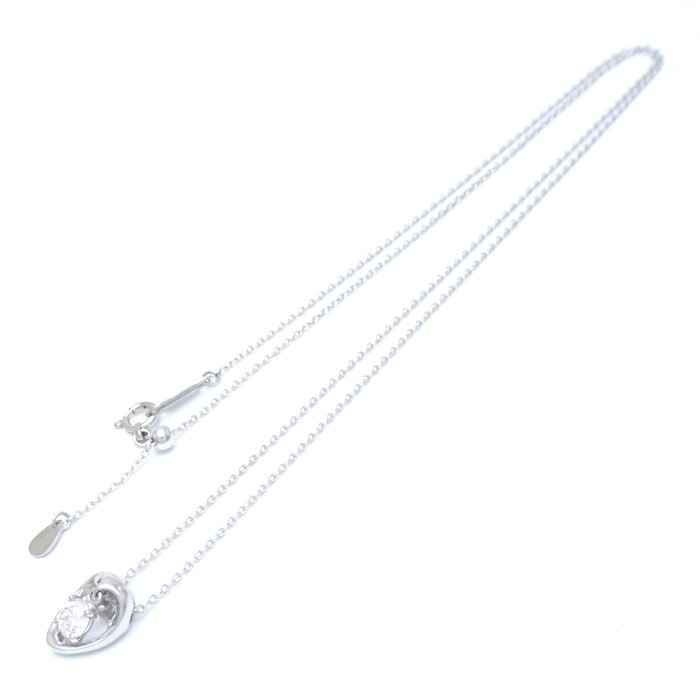 ダイヤモンド ネックレス 一粒ダイヤモンド0.304ct スウィング Pt900プラチナxPt850プラチナ /290968【中古】