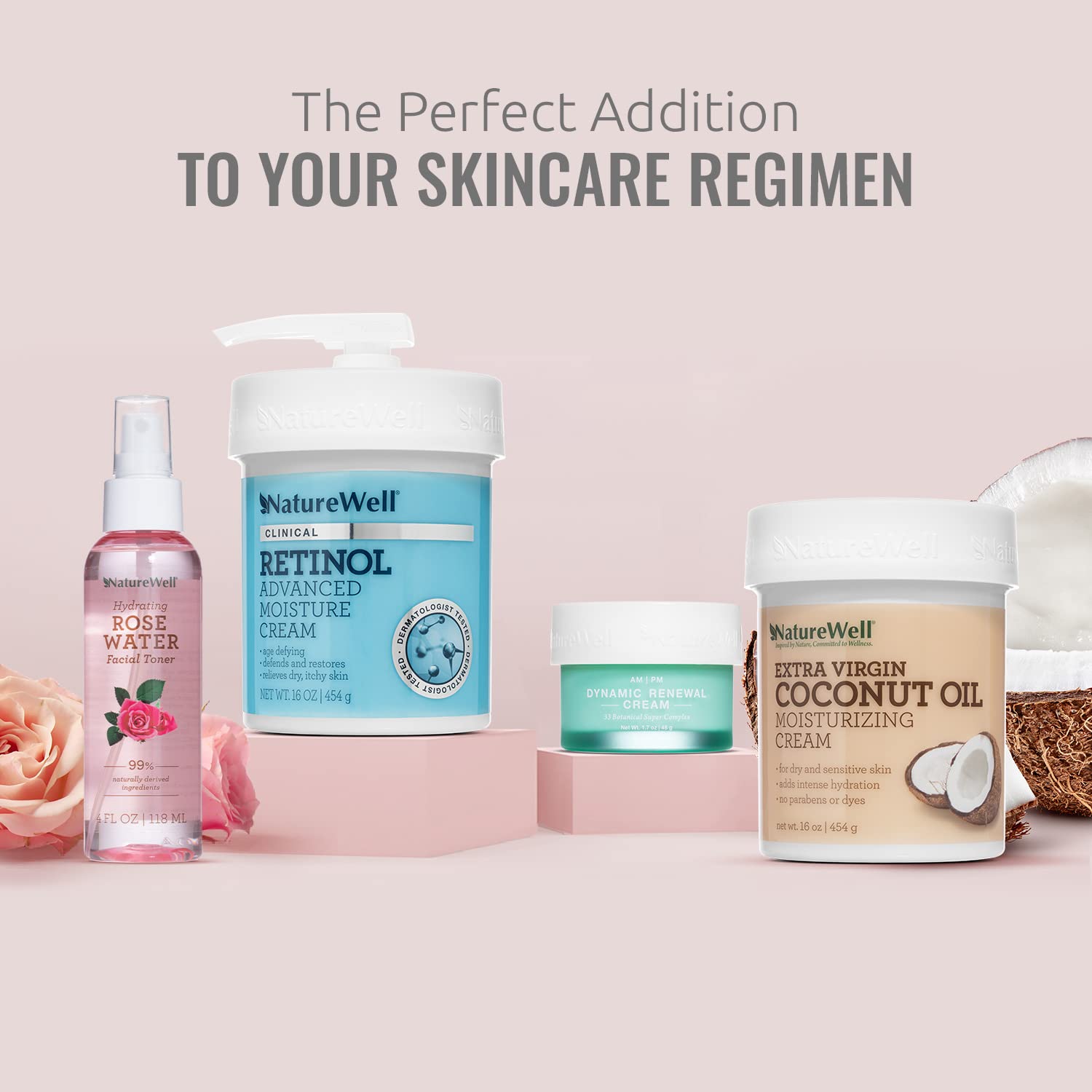 NATUREWELLクリニカルレチノール顔体手のための高級モイスチャークリーム肌のハリ肌のトーンを高め油分の残渣がなくポンプ付き16オンス NATUREWELLクリニカルレチノール顔体手のための高級モイスチャークリーム肌のハリ肌のトーンを高め油分の残渣がなくポンプ付き16オンス