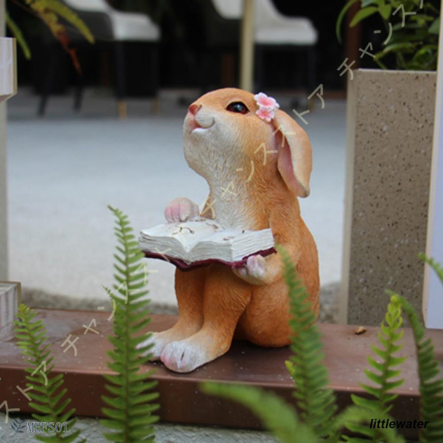 早いもの胜ち ガーデン雑貨 うさぎ ガーデン飾り置き物 ディスプレイ ウサギ置物 カントリー 可愛い雑貨 ウサギ雑貨 ガーデンオーナメント ガーデニング置物 庭の装飾 花壇