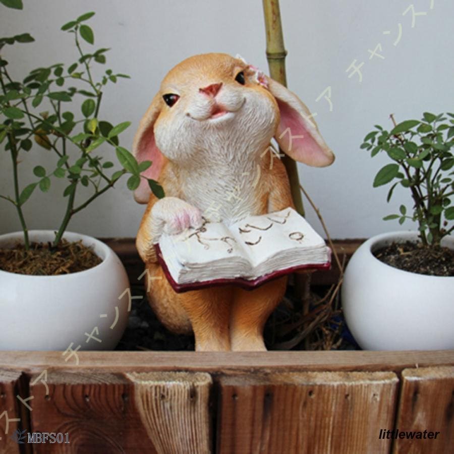 早いもの胜ち ガーデン雑貨 うさぎ ガーデン飾り置き物 ディスプレイ ウサギ置物 カントリー 可愛い雑貨 ウサギ雑貨 ガーデンオーナメント ガーデニング置物 庭の装飾 花壇