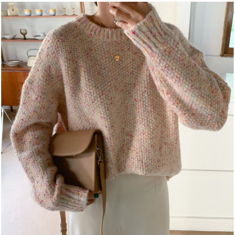 カラフルガーリーニット セーター. ニット トップス レディース 可愛い オルチャン 韓国 A2253 カラフルガーリーニット セーター. ニット トップス レディース 可愛い オルチャン 韓国 A2253