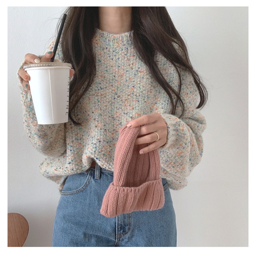 カラフルガーリーニット セーター. ニット トップス レディース 可愛い オルチャン 韓国 A2253 カラフルガーリーニット セーター. ニット トップス レディース 可愛い オルチャン 韓国 A2253