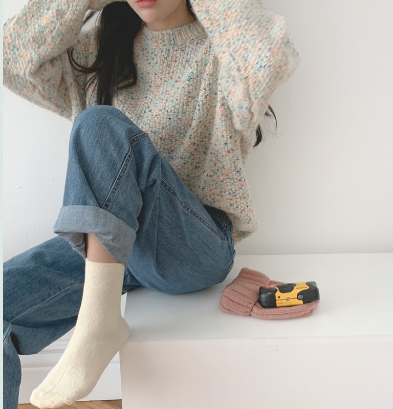 カラフルガーリーニット セーター. ニット トップス レディース 可愛い オルチャン 韓国 A2253 カラフルガーリーニット セーター. ニット トップス レディース 可愛い オルチャン 韓国 A2253