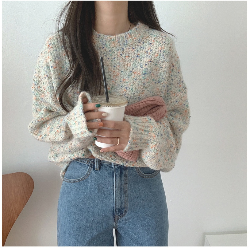 カラフルガーリーニット セーター. ニット トップス レディース 可愛い オルチャン 韓国 A2253 カラフルガーリーニット セーター. ニット トップス レディース 可愛い オルチャン 韓国 A2253