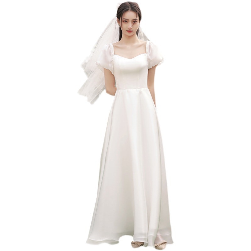 小さなドレスライトウェディングドレス2025花嫁モリスーパーシンな屋外服と襟証明書登録リトルホワイトスカート 小さなドレスライトウェディングドレス2025花嫁モリスーパーシンな屋外服と襟証明書登録リトルホワイトスカート