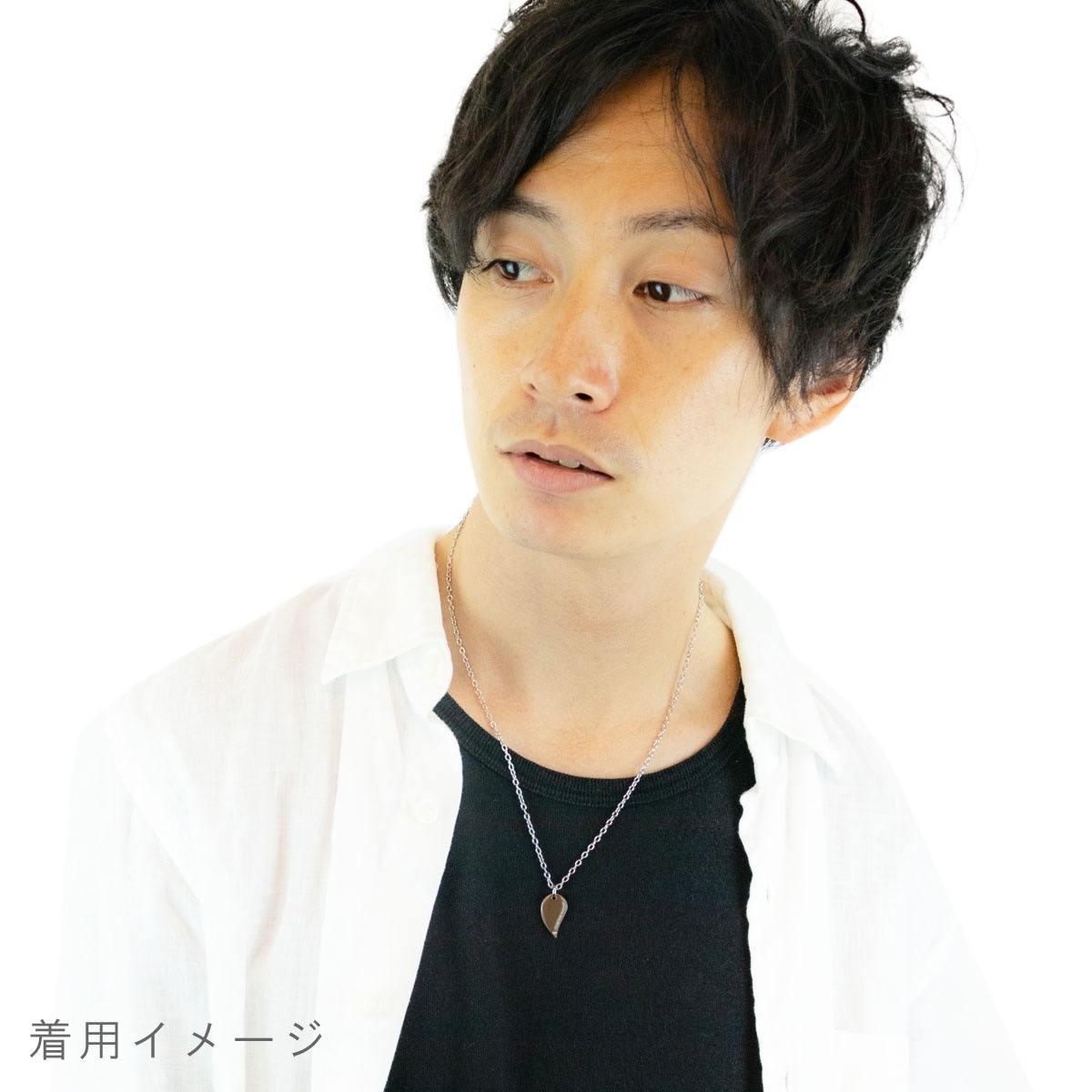 ネックレス メンズ サージカルステンレス ハート 逆さドロップ 金属アレルギー対応 ネックレス メンズ サージカルステンレス ハート 逆さドロップ 金属アレルギー対応