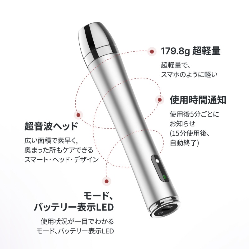 Qoo10] Glow.M 【低刺激プレミアム美顔器】ブースターソニ