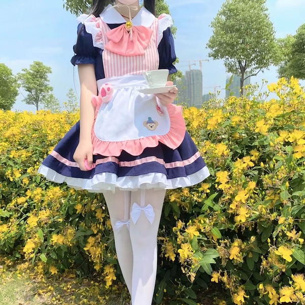 新品入荷 メイド服 ハロウィン コスプレ コスプレ マルチスタイルセットロリータメイド コスプレ かわいい 大きいサイズ セクシー 制服 レディース服