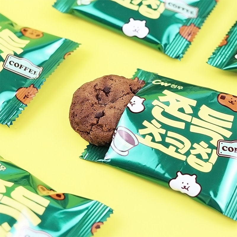 Qoo10] チョンウ食品 モチモチチョコチップクッキー コーヒー味