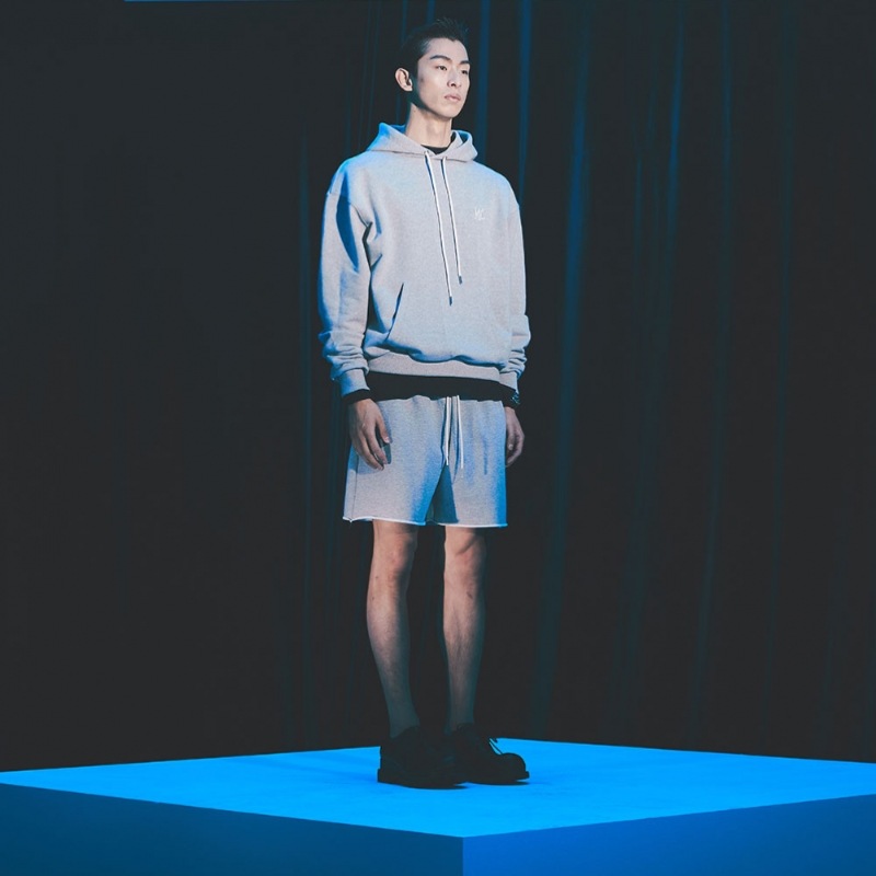 WOOALONG オーバーダイ セットアップ パーカー - グレー WOOALONG オーバーダイ セットアップ パーカー - グレー