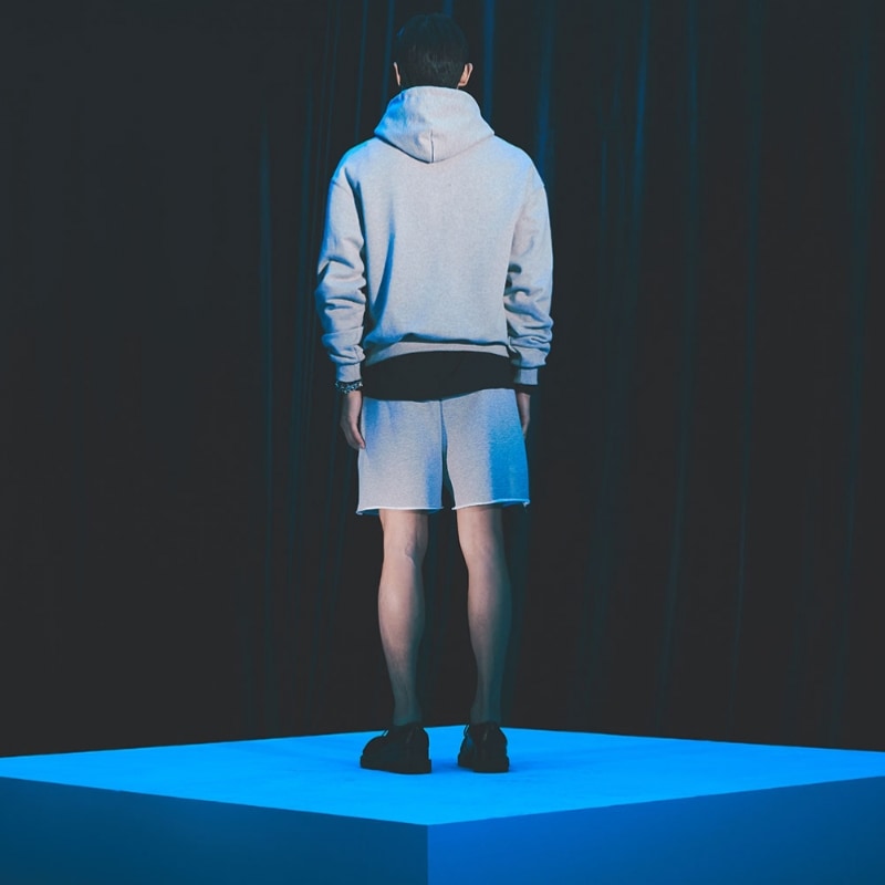 WOOALONG オーバーダイ セットアップ パーカー - グレー WOOALONG オーバーダイ セットアップ パーカー - グレー