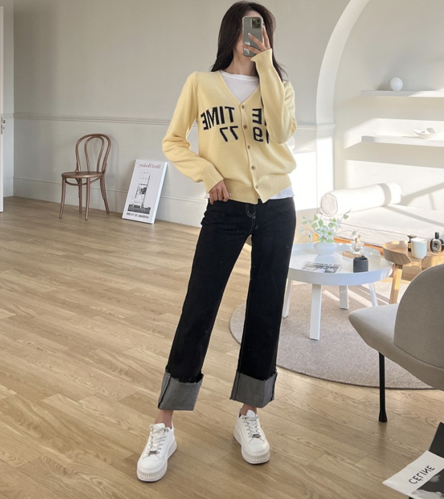 トップス カーディガン ニット ニットガーディガン 袖あり 長袖 Vネック リブ ボタン ロゴ かわいい 大人可愛い カジュアル 大人 上品 おしゃれ お洒落 かっこいい 大人可愛い 大人女子