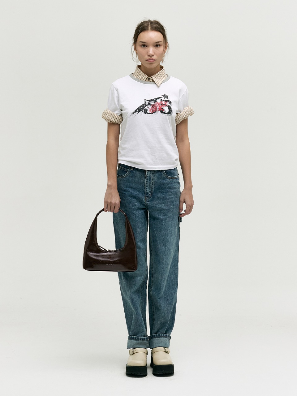 【MARGESHERWOOD】 HOBO SHOULDER : DARK BROWN CRINKLE 【MARGESHERWOOD】 HOBO SHOULDER : DARK BROWN CRINKLE