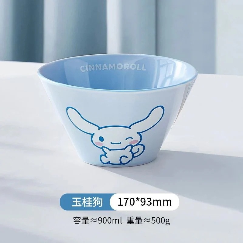 【メガ割】サンリオ ラーメン丼 ホームセット 陶器製 大麺丼 食べる竹笠 かわいい高見え単品食器