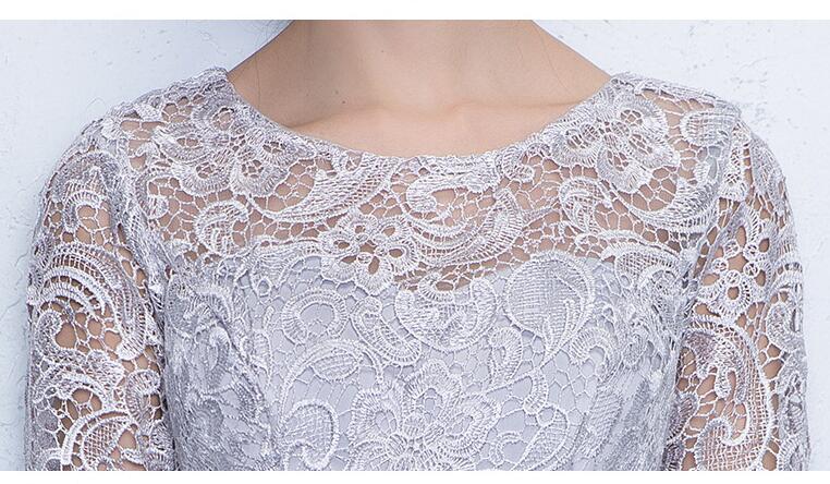 パーティードレス　ワンピース　レース　結婚式　発表会　タイトワンピ　二次会　披露宴　膝丈　袖あり