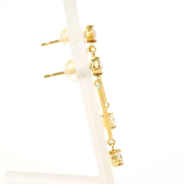 K18 18金 YG イエローゴールド ピアス ダイヤ 0.25 ×2 ジュエリー 中古 K18 18金 YG イエローゴールド ピアス ダイヤ 0.25 ×2 ジュエリー 中古