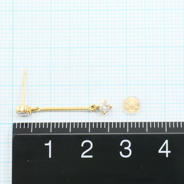 K18 18金 YG イエローゴールド ピアス ダイヤ 0.25 ×2 ジュエリー 中古 K18 18金 YG イエローゴールド ピアス ダイヤ 0.25 ×2 ジュエリー 中古