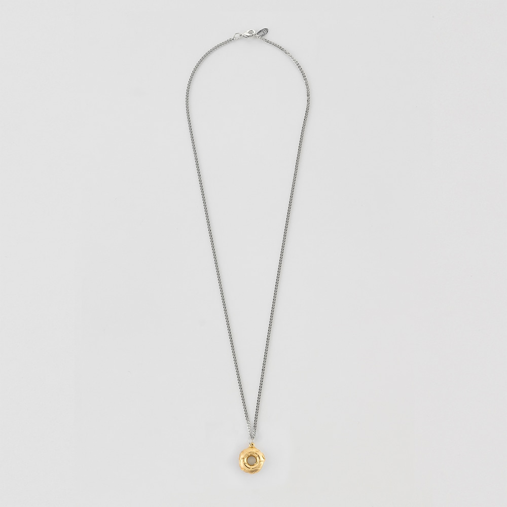 シルバー925 ネックレスDONUT NEC SILVER925(18K GOLD PLATED)
