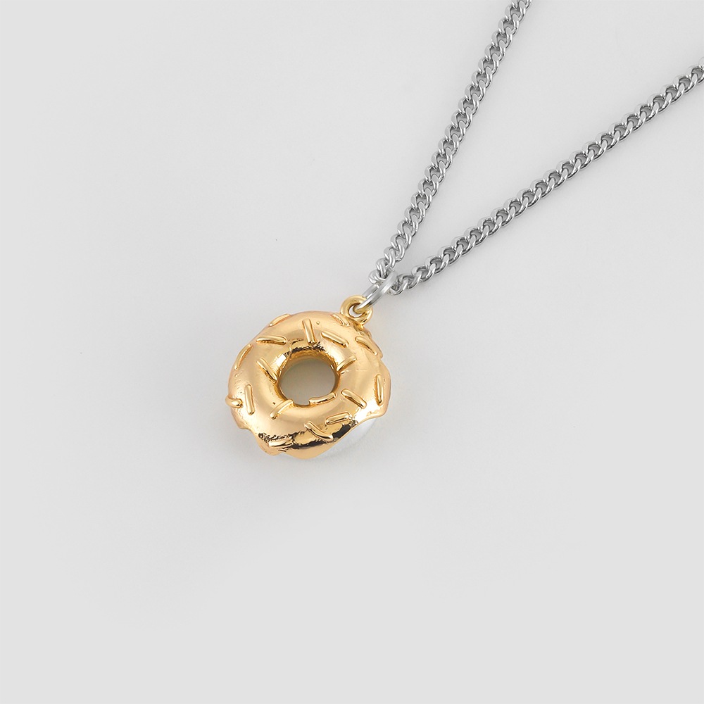 シルバー925 ネックレスDONUT NEC SILVER925(18K GOLD PLATED)