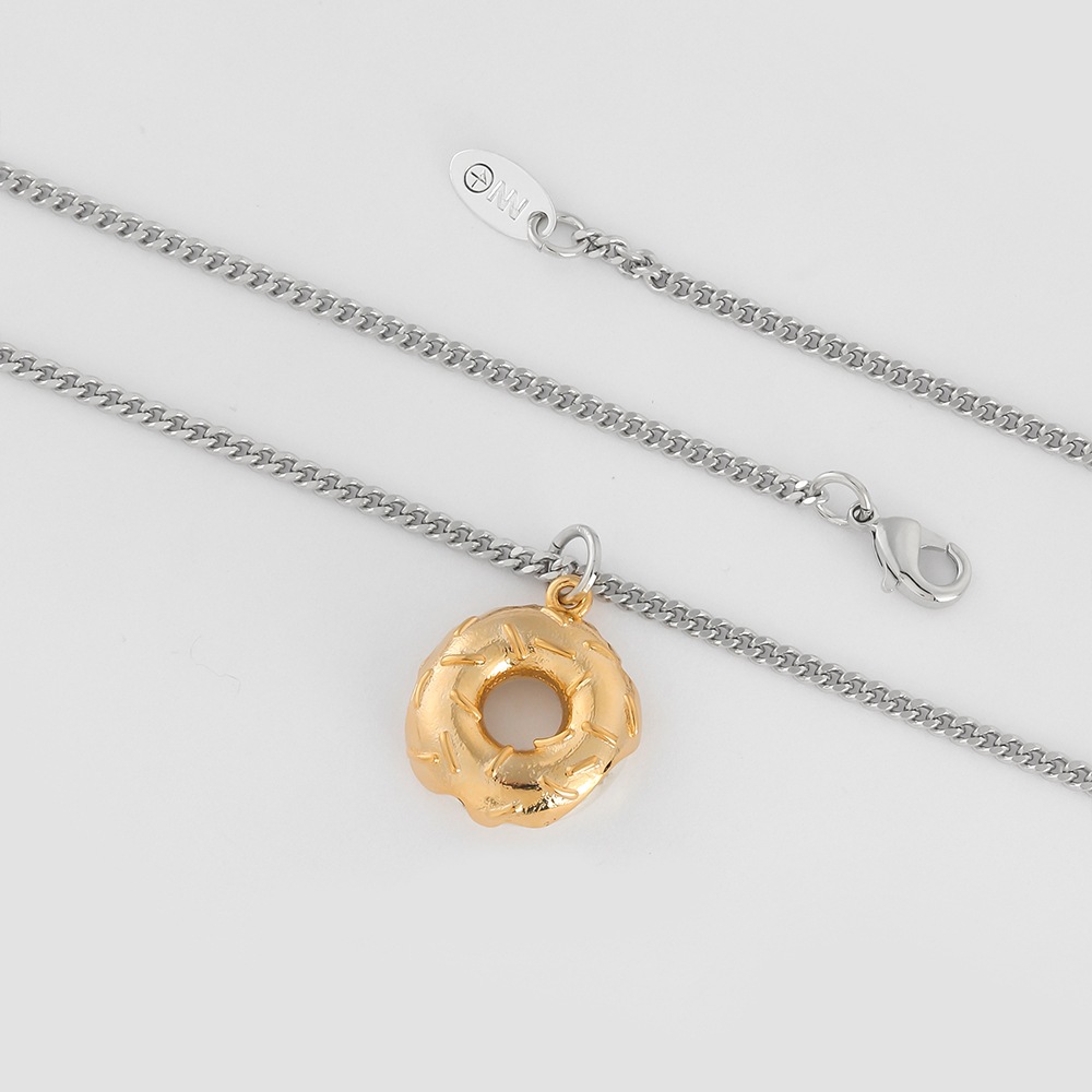 シルバー925 ネックレスDONUT NEC SILVER925(18K GOLD PLATED)