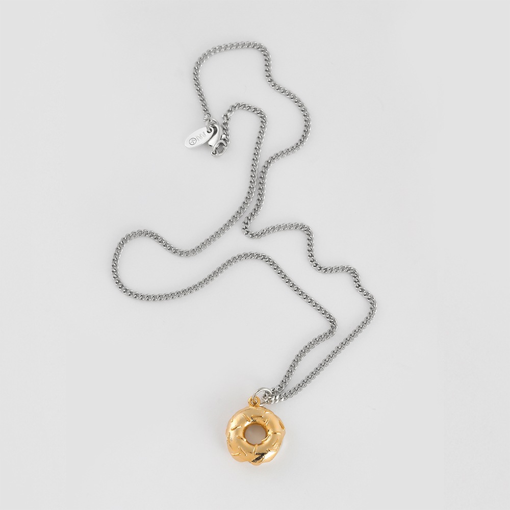 シルバー925 ネックレスDONUT NEC SILVER925(18K GOLD PLATED)