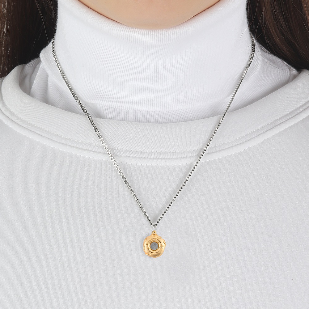 シルバー925 ネックレスDONUT NEC SILVER925(18K GOLD PLATED)