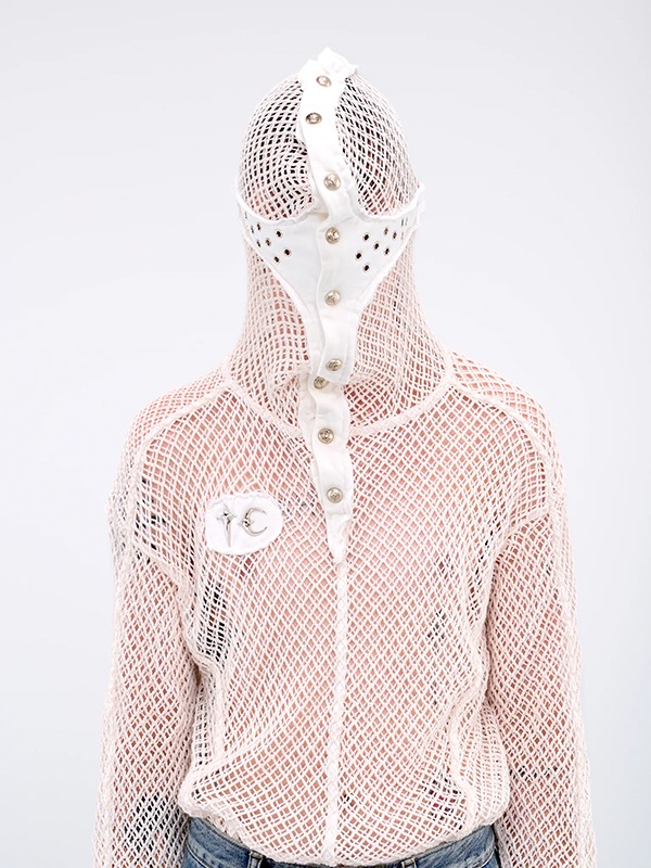【Thug Club】 MIthril Hoodie Sleeve [正規品] THUGCLUB フーディー 韓国 サグクラブ パーカー メッシュ