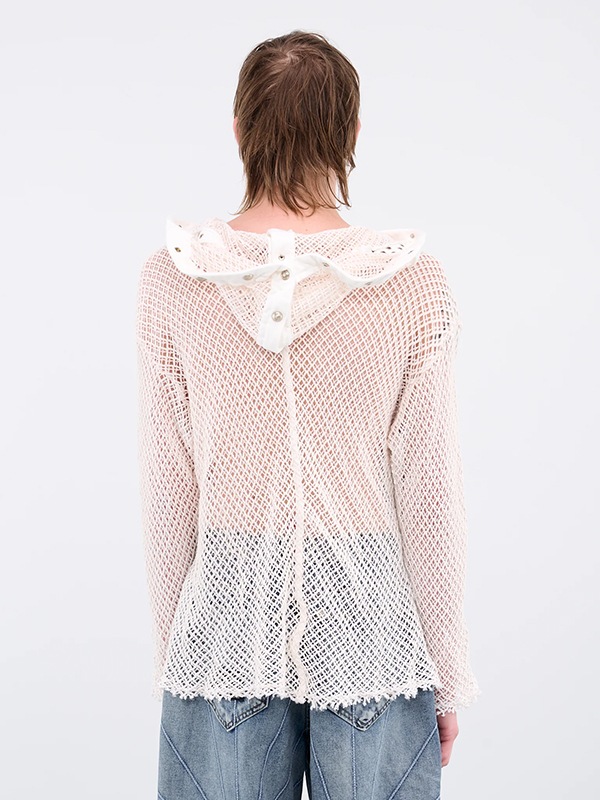 【Thug Club】 MIthril Hoodie Sleeve [正規品] THUGCLUB フーディー 韓国 サグクラブ パーカー メッシュ