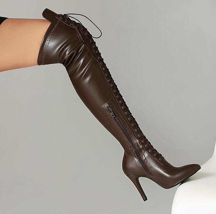 即納可能レディースブーツ ニーハイブーツ 12センチ 編み上げブーツ 超ハイヒール ロング丈 秋冬 春秋 サイハイブーツ 大きいサイズ 小さいサイズ ピンヒール スーパーロングブーツ ダンス 舞台 即納可能レディースブーツ ニーハイブーツ 12センチ 編み上げブーツ 超ハイヒール ロング丈 秋冬 春秋 サイハイブーツ 大きいサイズ 小さいサイズ ピンヒール スーパーロングブーツ ダンス 舞台
