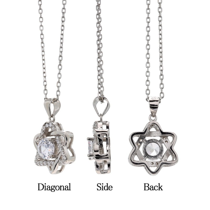 S925 六芒星 ネックレス [fhns011-silver]