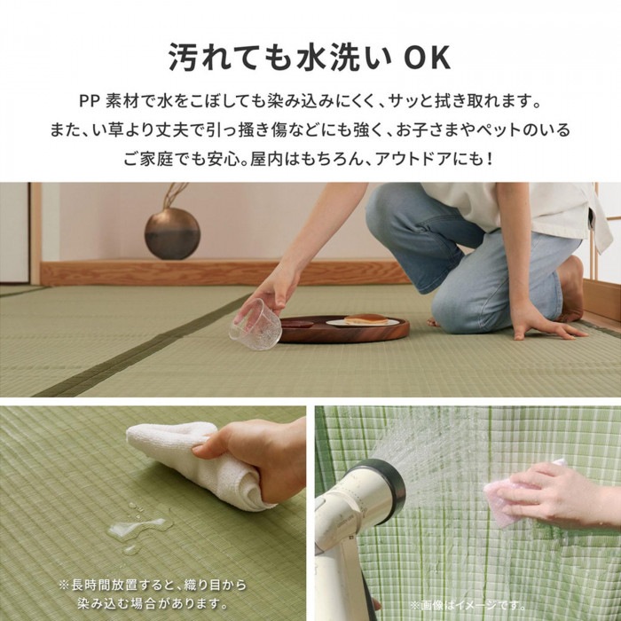 洗えるい草カーペット 四条(しじょう) 江戸間6畳 約261×352cm 159058960