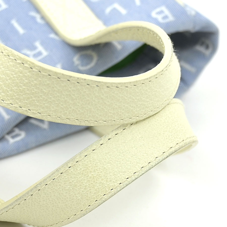 ブルガリ BVLGARI ハンドバッグ キャンバス/レザー アイボリー×ブルー レディース 56241j ブルガリ BVLGARI ハンドバッグ キャンバス/レザー アイボリー×ブルー レディース 56241j