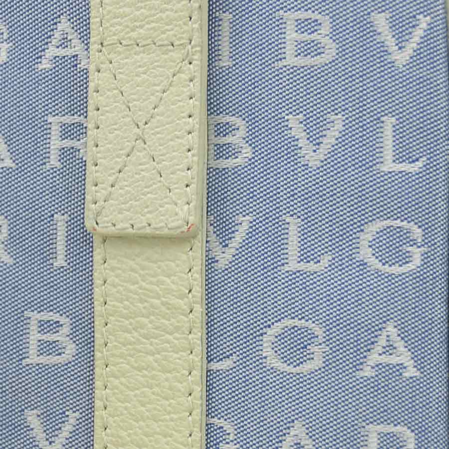 ブルガリ BVLGARI ハンドバッグ キャンバス/レザー アイボリー×ブルー レディース 56241j ブルガリ BVLGARI ハンドバッグ キャンバス/レザー アイボリー×ブルー レディース 56241j