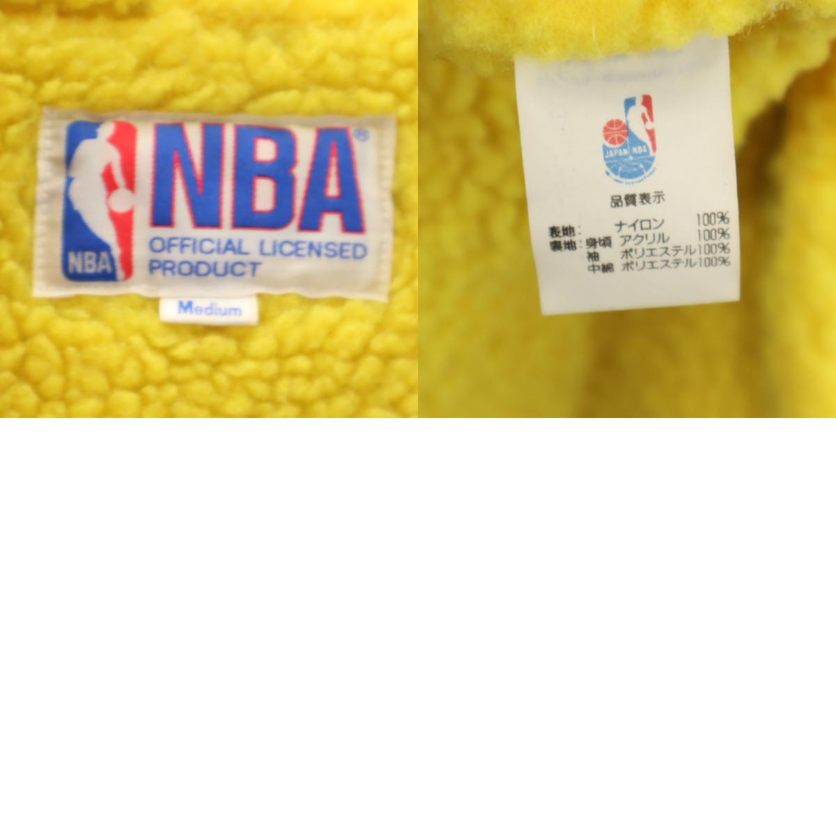 NBA オールド バックロゴ ロサンゼルス・レイカーズ 中綿 ベンチコート M パープル 裏ボア Los Angeles Lakers メンズ